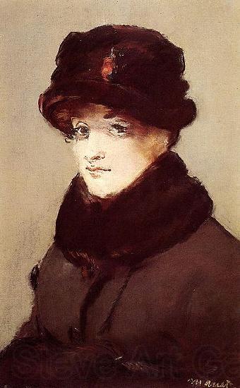 Edouard Manet Mery Laurent au chapeau de loutre Norge oil painting art